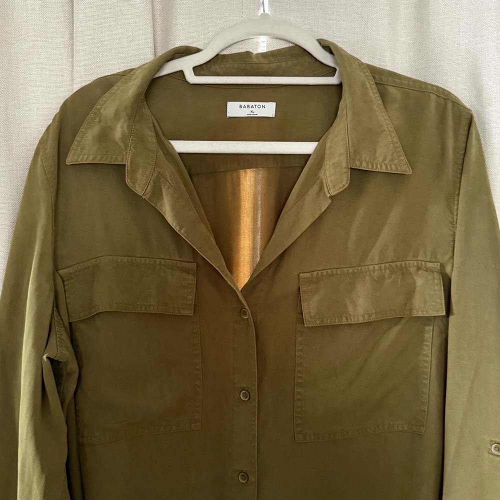 Babaton by Aritzia Fez Utility Shirt – Olive Green – XL - Picture 5 of 9